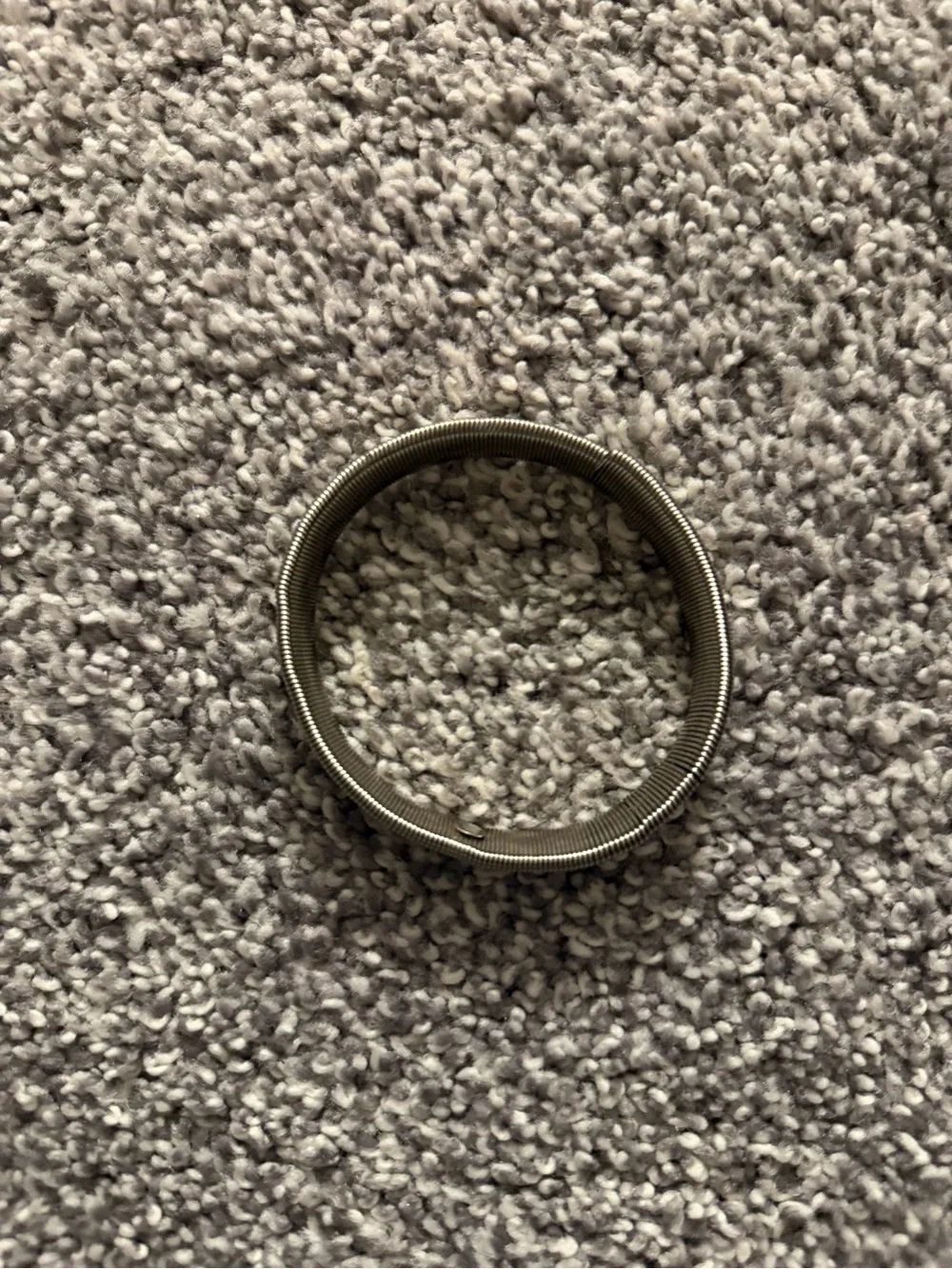Men's Coiled Metal Bracelet - Silver Vintage